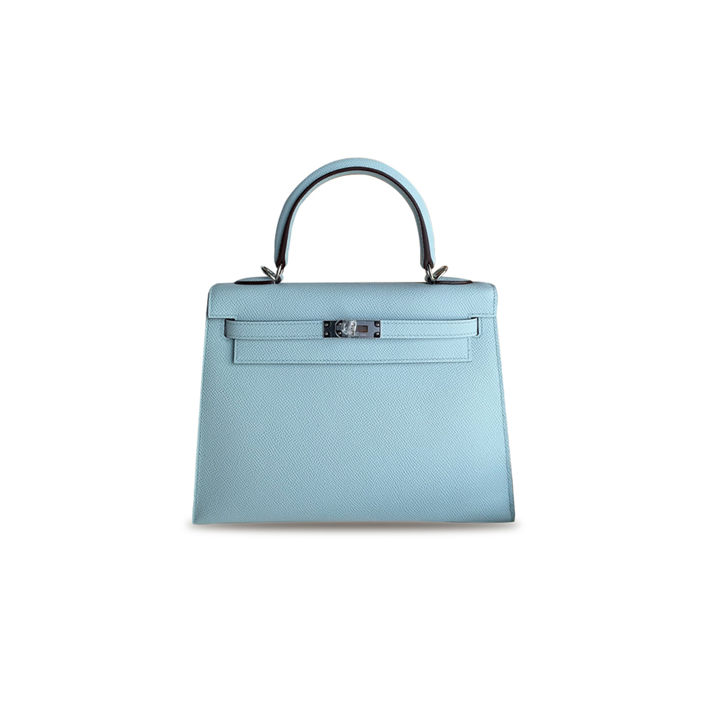 HERMÈS MASTER KELLY25 HAZE BLUE EPSOM SILVER BUCKLE (25*17*7cm)